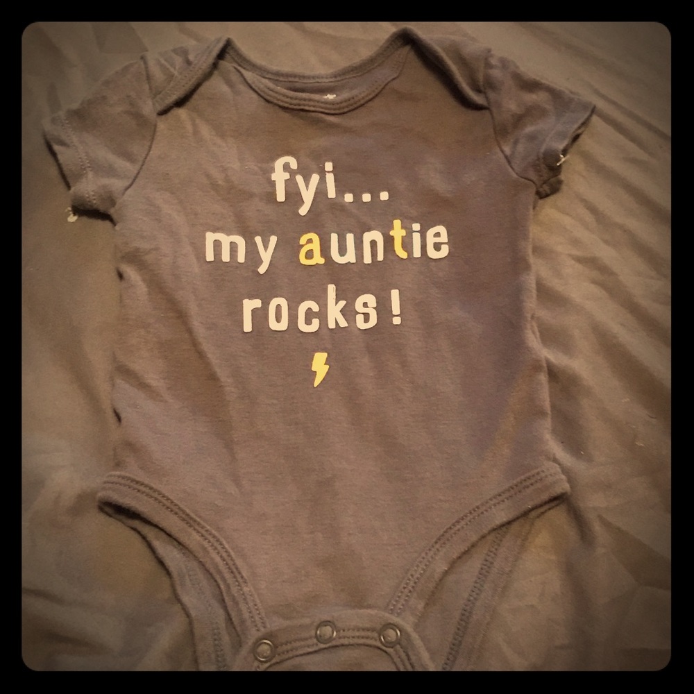 3 month FYI my auntie rocks onsie